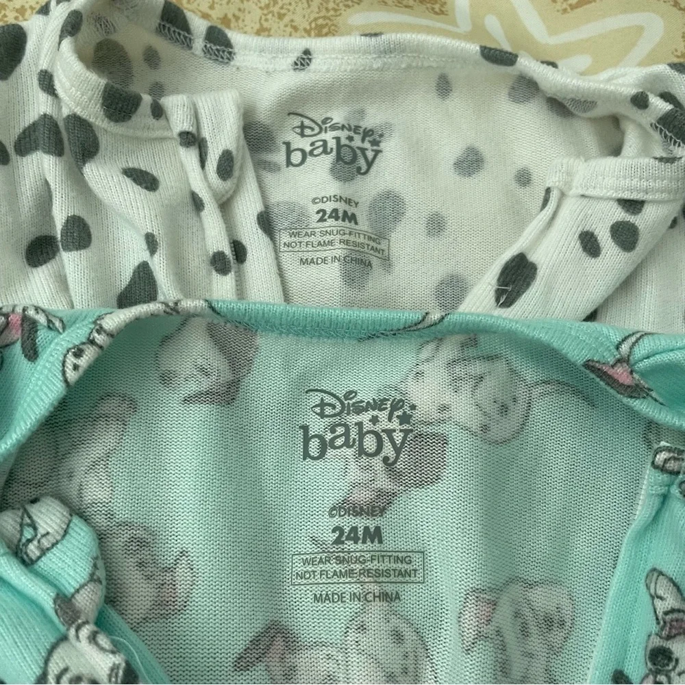 Disney Baby 2 Pack Zip-Up Footed Sleeper Size 24M